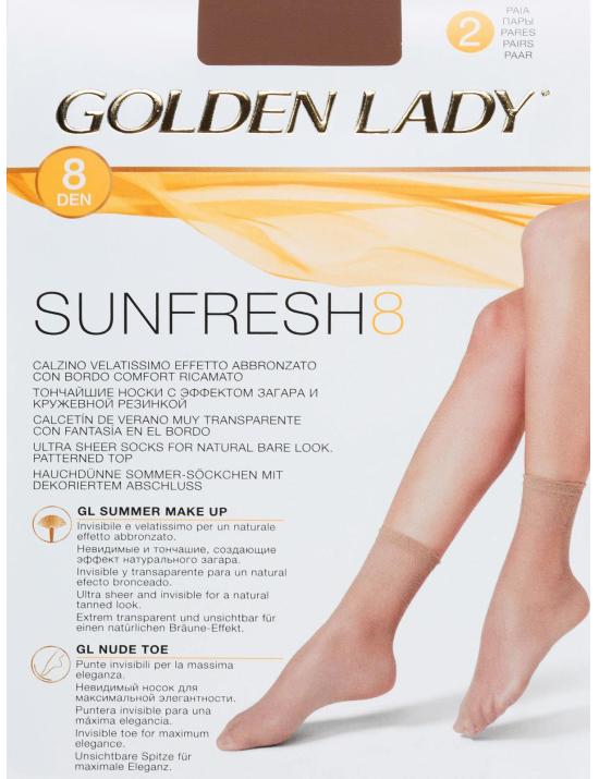 Καλτσάκια Σοσόνια GOLDEN LADY Sunfresh 8 Den - Ιδανικό για Πέδιλο - Συσκευασία 2 Τεμαχίων