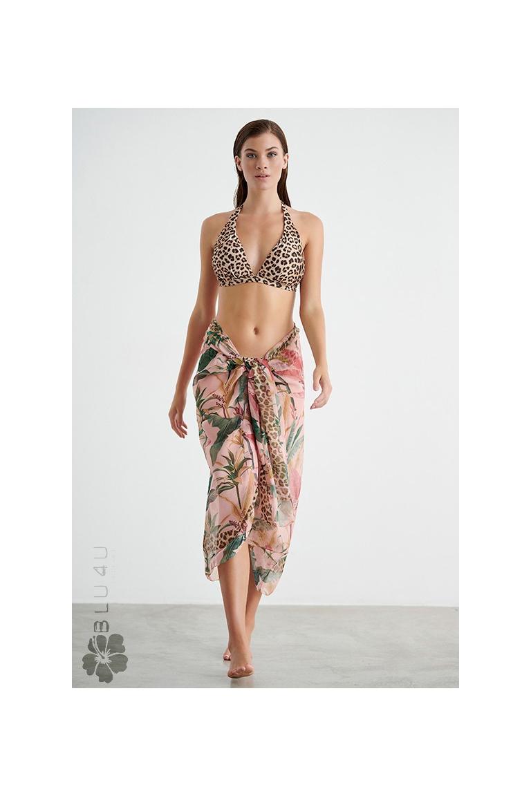 Beachwear Wrap Dress BLU4U Banana Leaves - Παρεό Polyester - Πολυμορφικό